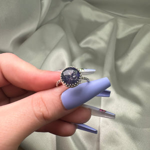 Size 8 Iolite Sterling Silver Ring