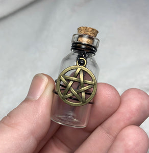 “Safe” Wire Wrapped Glass Bottle