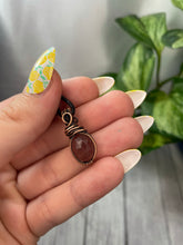 Load image into Gallery viewer, Red Aventurine Wrapped in Copper

