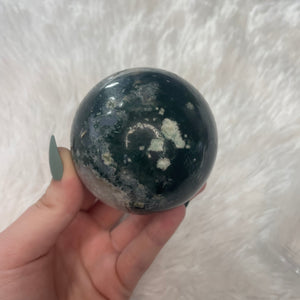 1lb+ Moss Agate Sphere “A”