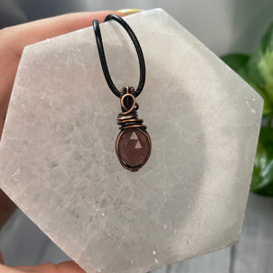 Red Aventurine Wrapped in Copper