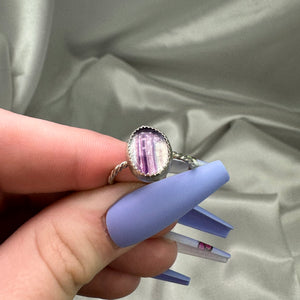 Size 8.5 Flourite Sterling Silver Ring