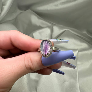 Size 8 Flourite Sterling Silver Ring