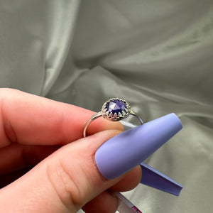 Size 10 Iolite Sterling Silver Ring