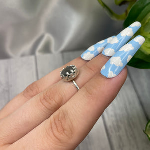 Custom Size Sterling Silver Purple Labradorite Flower Ring “#7”