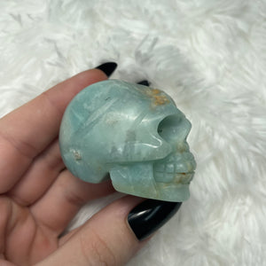 Blue Onyx Skull “A”