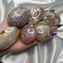 Load image into Gallery viewer, (1) Flower Agate Palmstone
