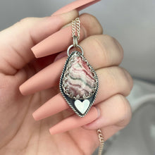 Load image into Gallery viewer, 925 Sterling Silver Rhodochrosite Necklace

