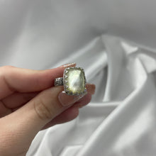 Load image into Gallery viewer, Size 8 Sterling Silver and Mother of Pearl Doublet Ring
