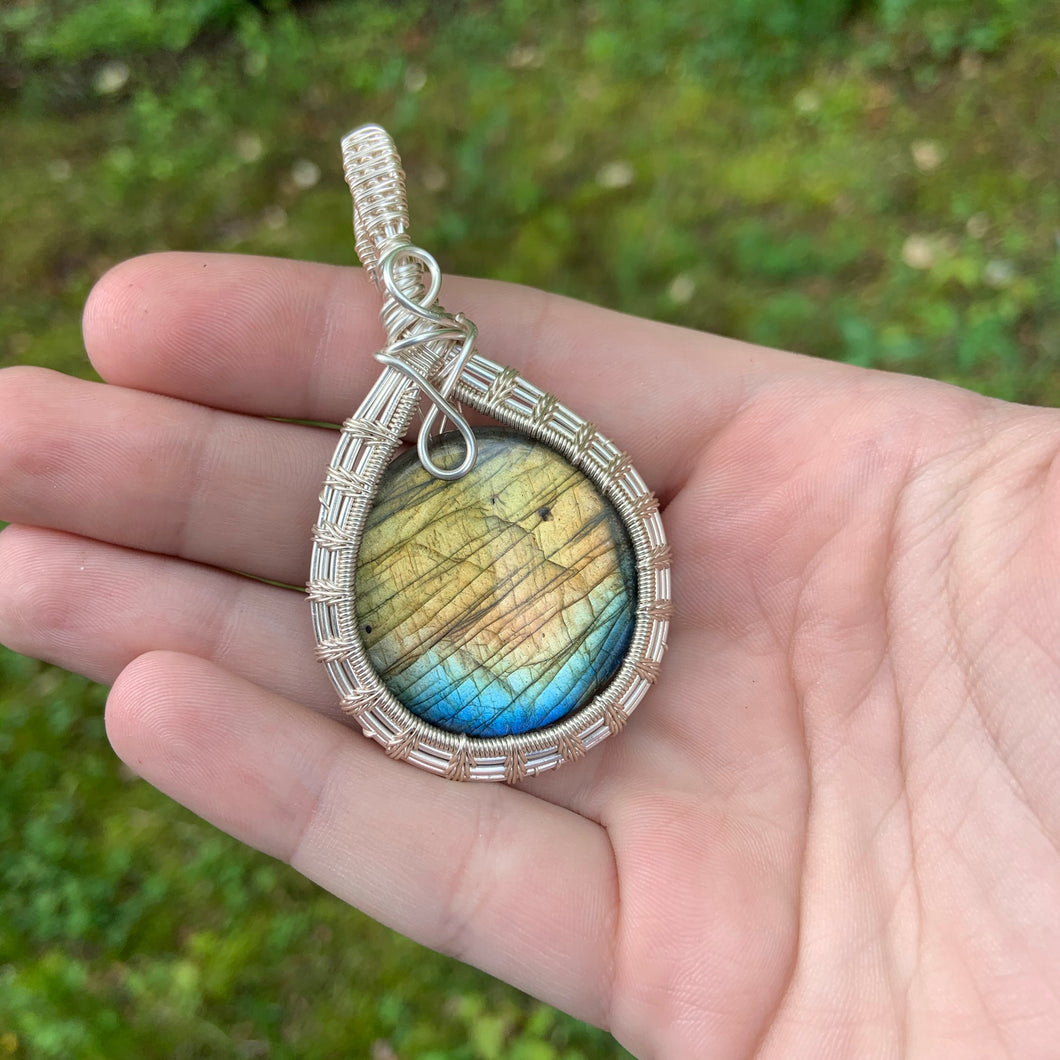 “Seaside” Wire Wrapped Pendant