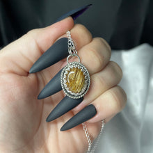 Load image into Gallery viewer, 925 Sterling Silver Golden Rutile Necklace
