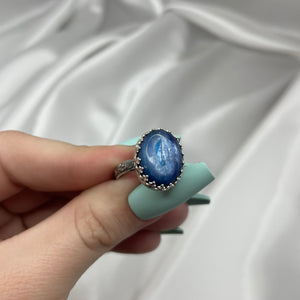 Size 8.75 Sterling Silver and Blue Kyanite Ring