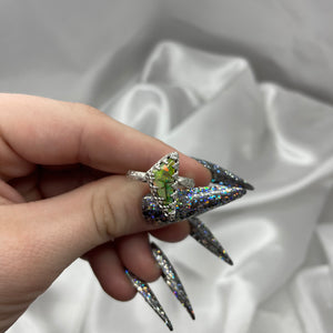 Size 7.5 Monarch Opal Sterling Silver Ring
