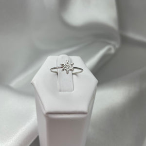 Size 6.75 Sterling Silver Snowflake Ring
