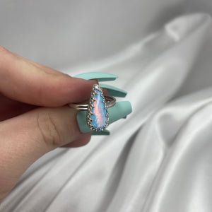 Size 7.75 Sterling Silver Atlantis Opal Ring