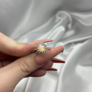 Size 5.75 Sterling Silver Ethiopian Opal Ring