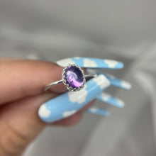 Load image into Gallery viewer, S 8.5 Sterling Silver Amethyst Ring #2

