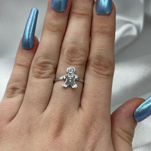 Size 9 Sterling Silver Gingerbread Ring