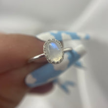 Load image into Gallery viewer, S 6.5 Sterling Silver Moonstone Ring #1
