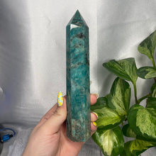 Load image into Gallery viewer, Amazonite Tower with Smoky Quartz “A”
