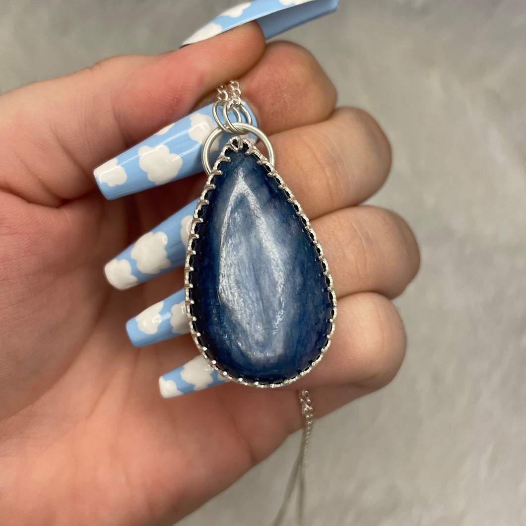 925 Sterling Silver Blue Kyanite Necklace