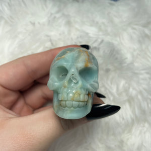 Blue Onyx Skull “A”