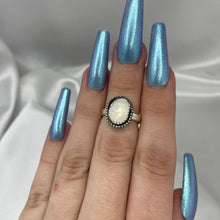 Load image into Gallery viewer, Size 5.5 Sterling Silver Faceted Moonstone Ring
