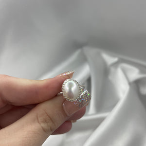 Size 5 Sterling Silver and Pearl Ring