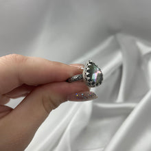 Load image into Gallery viewer, Size 8.25 Sterling Silver and Tahitian Mother of Pearl Doublet Ring
